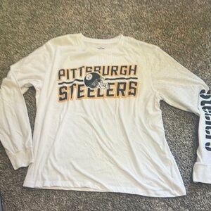 Pittsburgh Steelers White Long Sleeve Tee